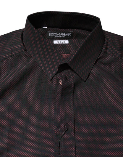 Maroon Jacquard Cotton GOLD Men Dress Shirt