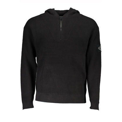 Elegante jersey de algodón con capucha y detalle de logotipo
