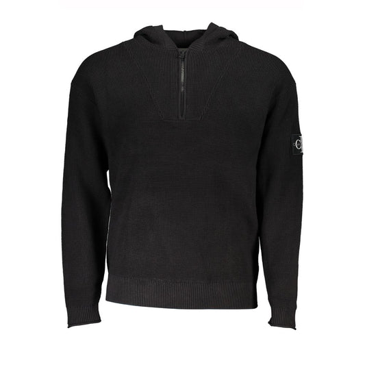 Elegante jersey de algodón con capucha y detalle de logotipo