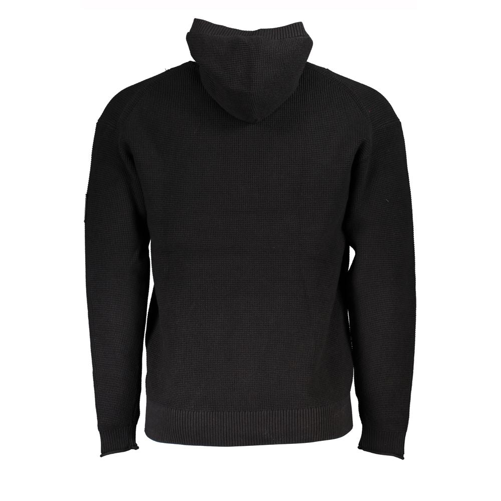 Elegante jersey de algodón con capucha y detalle de logotipo