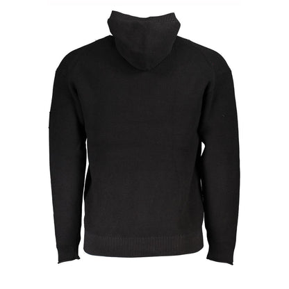 Elegante jersey de algodón con capucha y detalle de logotipo