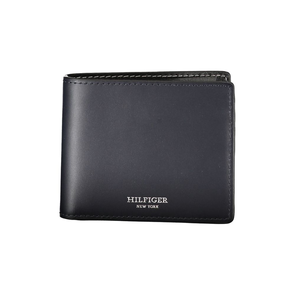 Elegante Billetera Bifold de Piel Azul