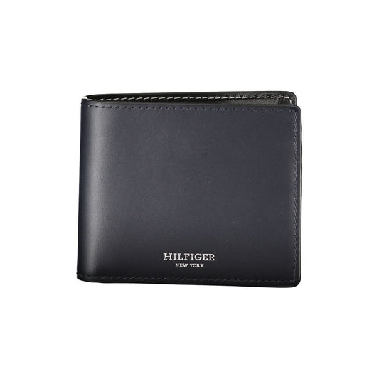 Elegante Billetera Bifold de Piel Azul