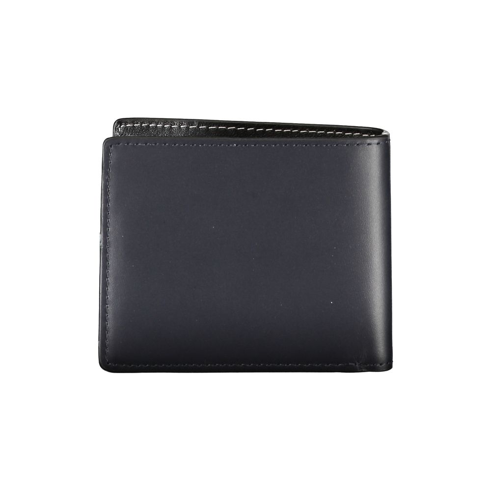 Elegante Billetera Bifold de Piel Azul