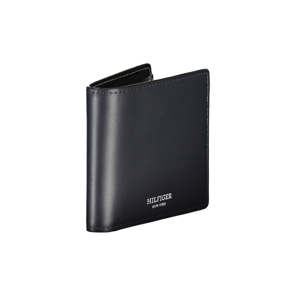 Elegante Billetera Bifold de Piel Azul