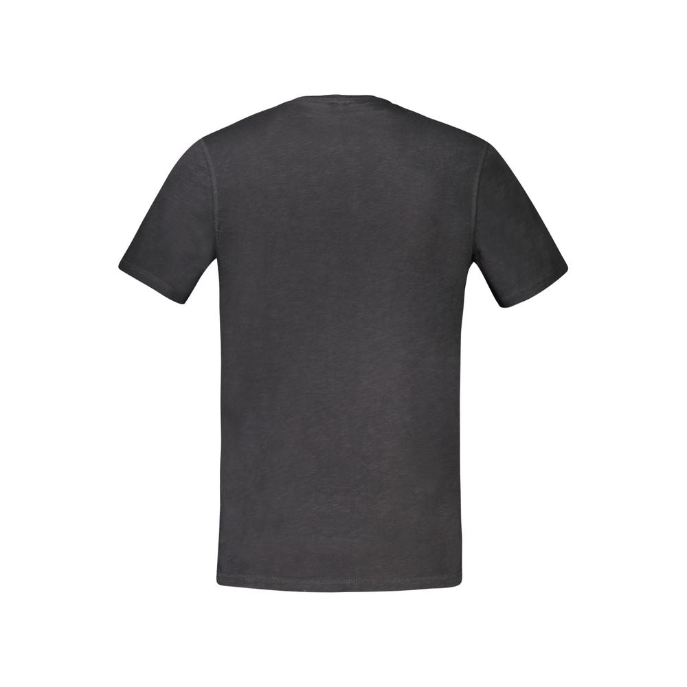 Camiseta negra de algodón para hombre
