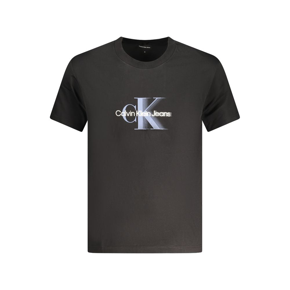 Camiseta negra de algodón para hombre