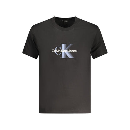 Camiseta negra de algodón para hombre