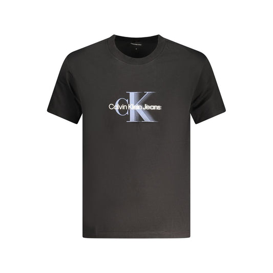 Camiseta negra de algodón para hombre