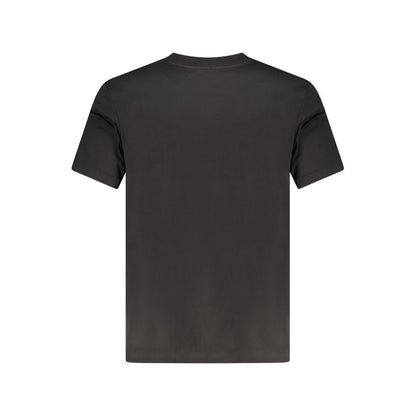 Camiseta negra de algodón para hombre
