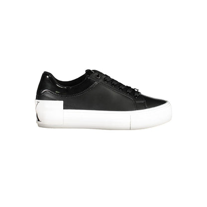 Zapatilla de poliéster negra