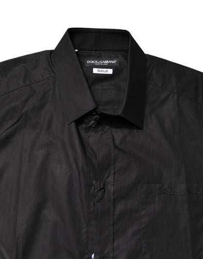 Black GOLD Cotton Dress Formal Shirt