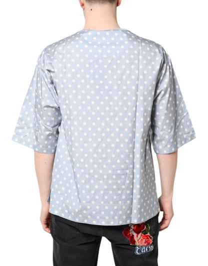 Light Blue Graphic Print Short Sleeve T-shirt