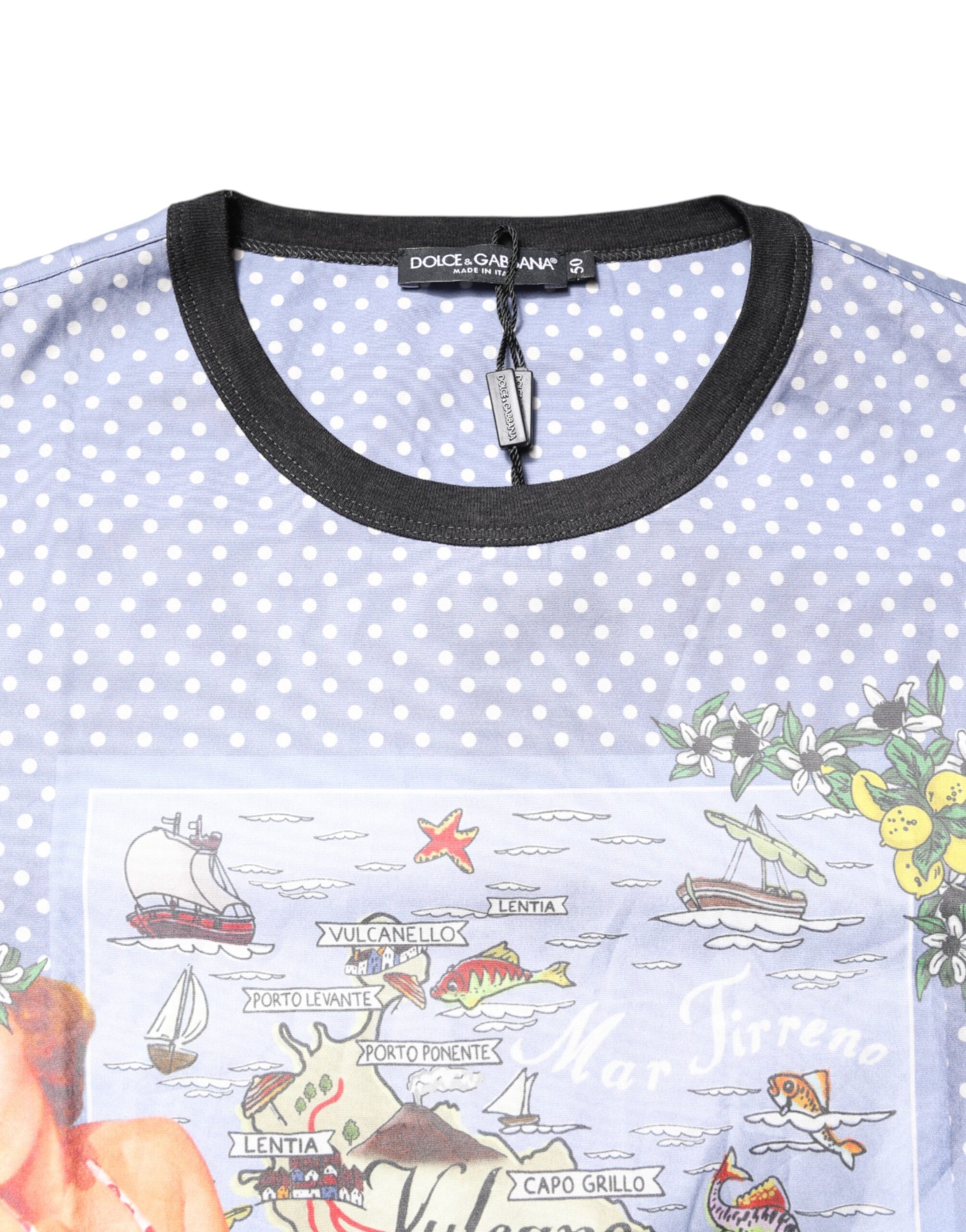 Light Blue Graphic Print Short Sleeve T-shirt