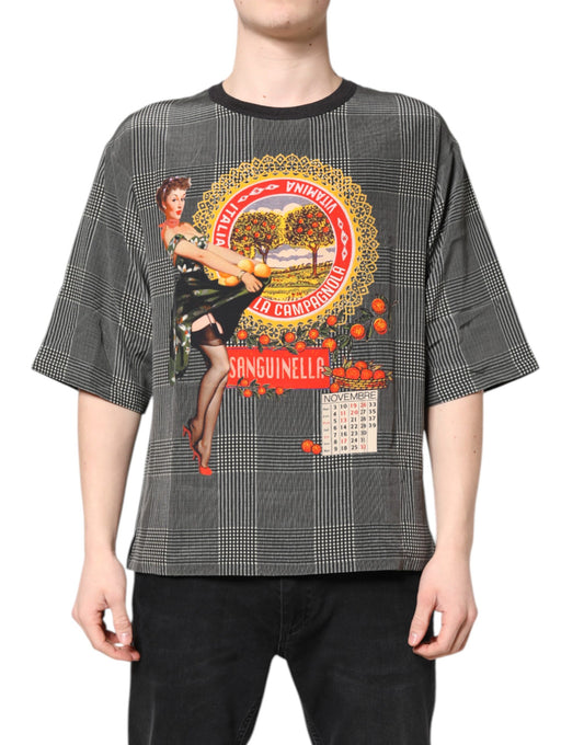 Black White Graphic Print Short Sleeve T-shirt