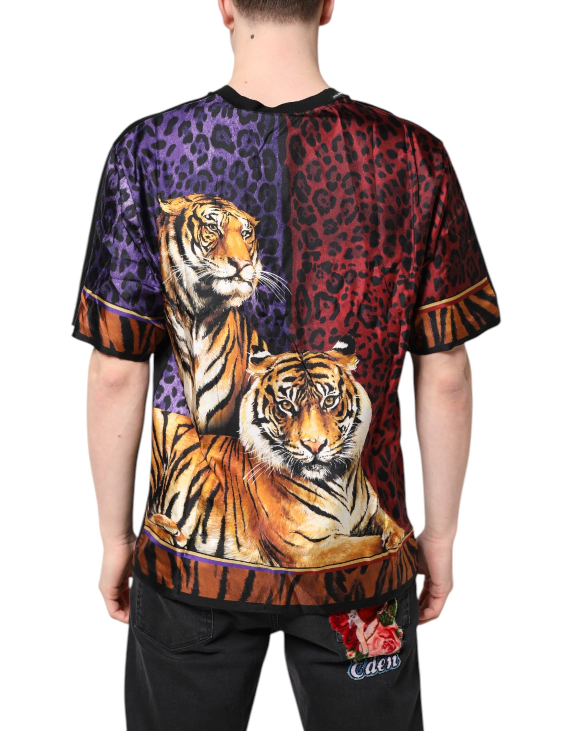 Black Graphic Print Back Short Sleeve T-shirt