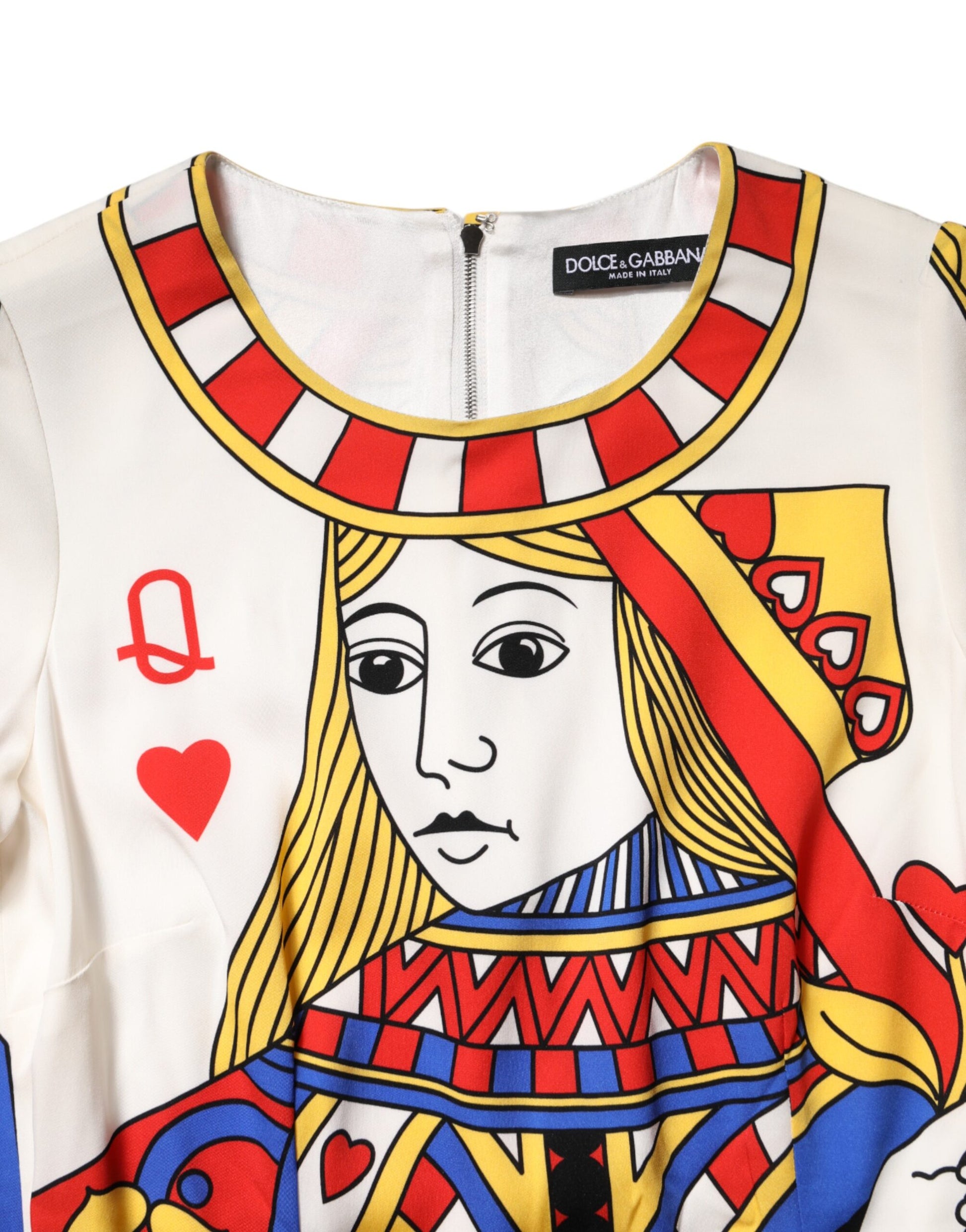 White Queen Of Heart Short Sleeve Midi Dress
