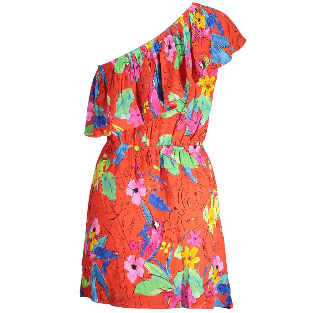 Vestido rojo de viscosa para mujer