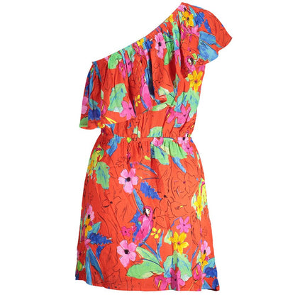 Vestido rojo de viscosa para mujer