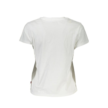 Camiseta blanca de algodón para mujer