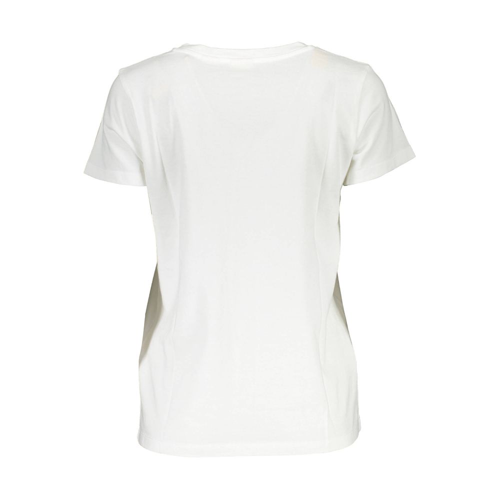 Camiseta blanca de algodón para mujer