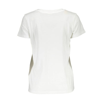 Camiseta blanca de algodón para mujer