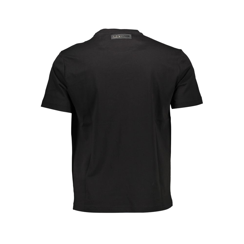 Camiseta negra de algodón para hombre