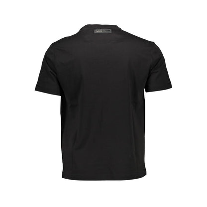 Camiseta negra de algodón para hombre