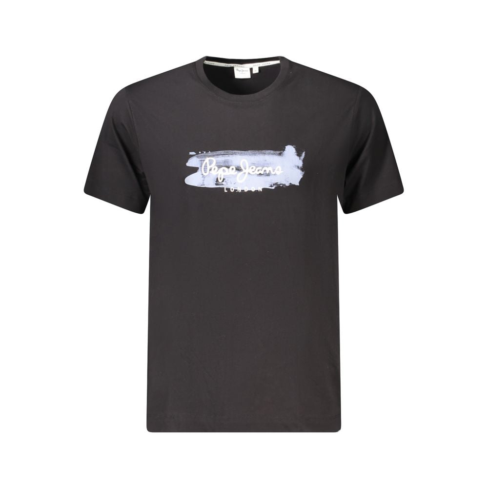 Camiseta negra de algodón para hombre