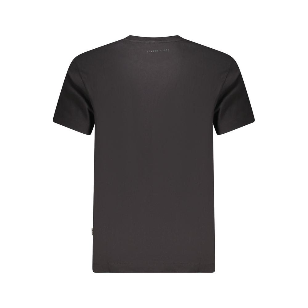 Camiseta negra de algodón para hombre