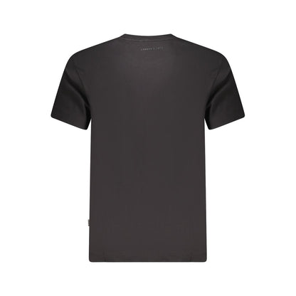 Camiseta negra de algodón para hombre