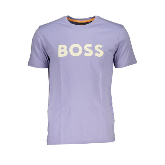 Camiseta púrpura de algodón para hombre