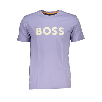 Purple Cotton Men T-Shirt