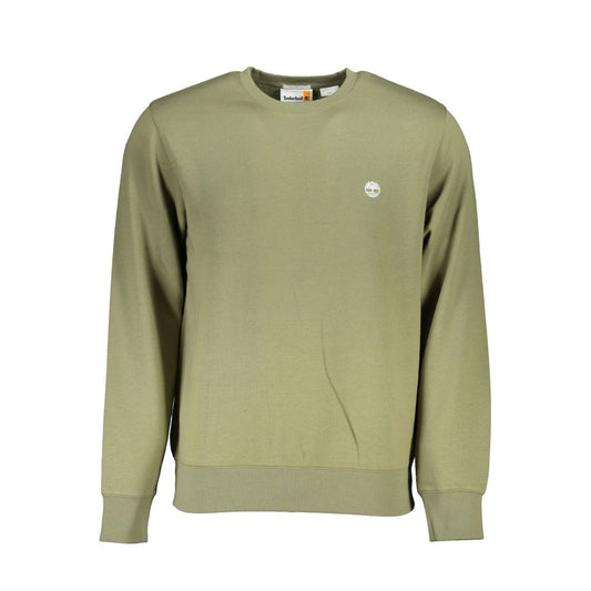 Sudadera clásica verde de forro polar con cuello redondo