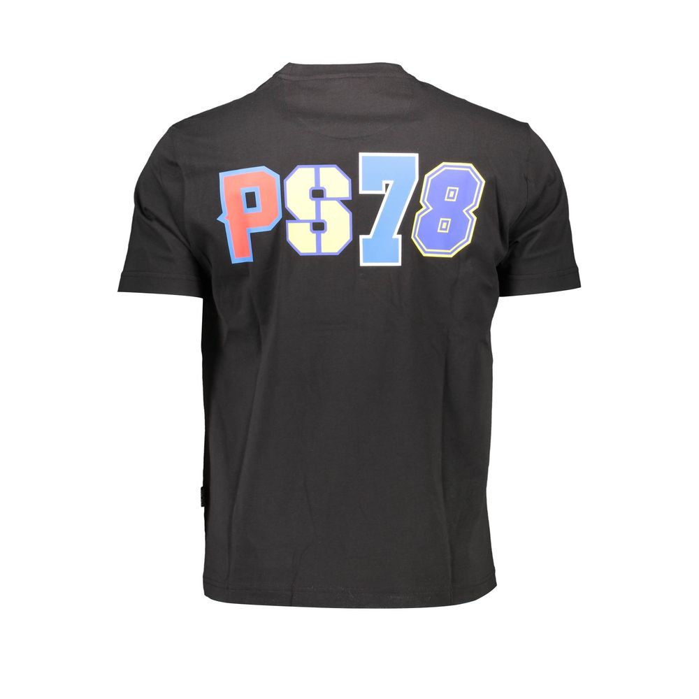 Camiseta negra de algodón para hombre