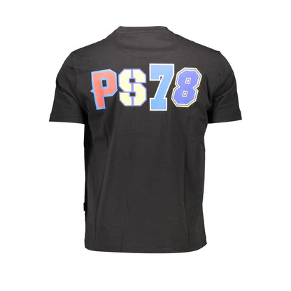 Camiseta negra de algodón para hombre