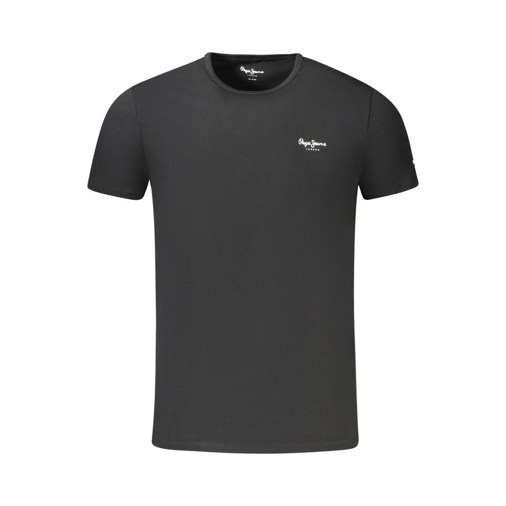 Camiseta negra de algodón para hombre