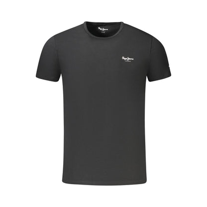 Camiseta negra de algodón para hombre