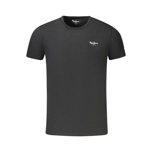 Camiseta negra de algodón para hombre
