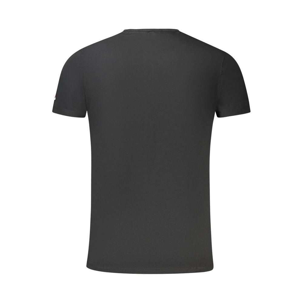 Camiseta negra de algodón para hombre