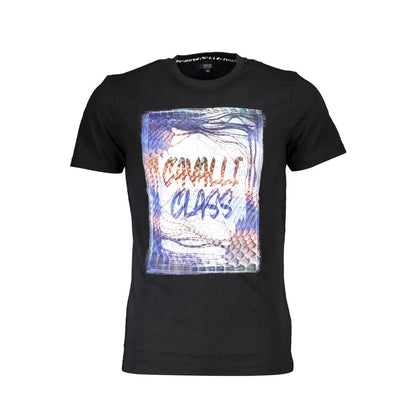 Black Cotton Men T-Shirt