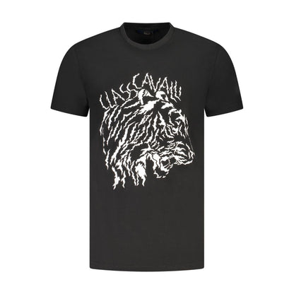 Camiseta negra de algodón para hombre