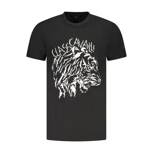 Camiseta negra de algodón para hombre