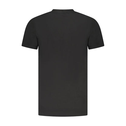 Camiseta negra de algodón para hombre