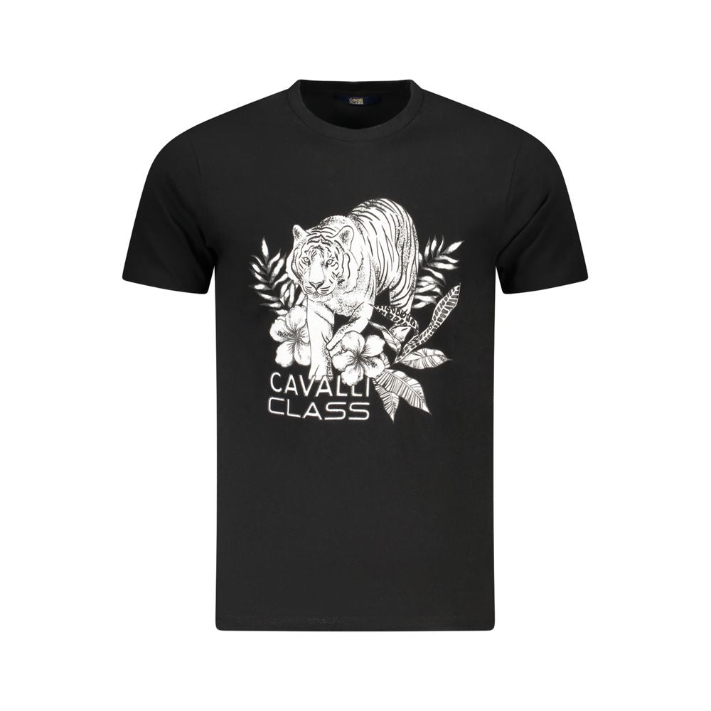 Camiseta negra de algodón para hombre