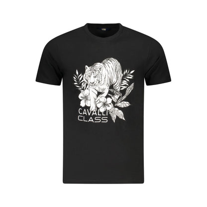 Camiseta negra de algodón para hombre