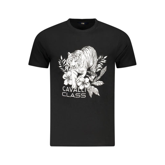 Camiseta negra de algodón para hombre
