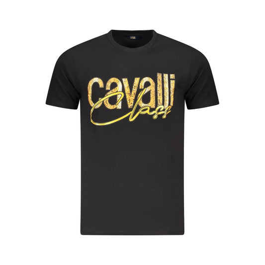 Camiseta negra de algodón para hombre