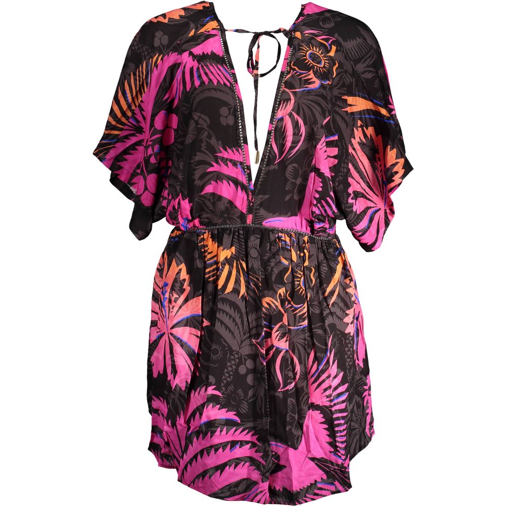 Vestido Negro Viscosa Mujer