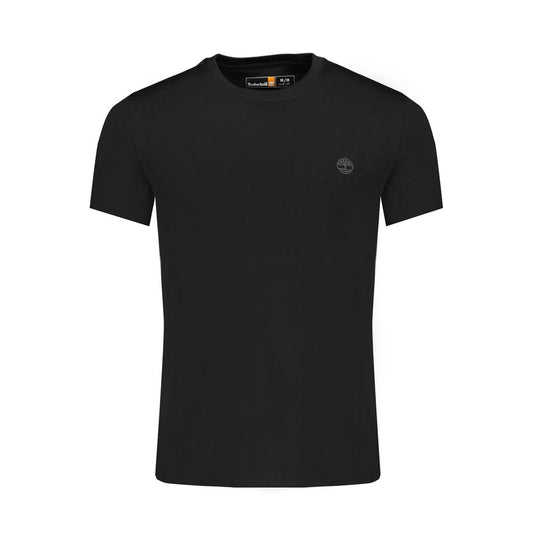 Camiseta negra de algodón para hombre